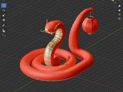Chinese New Year Of Snake 3D Design Element 3D model purchase