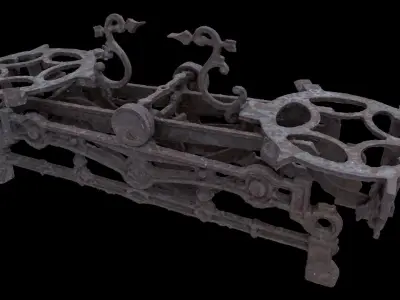 Antique cast iron scale 3D model