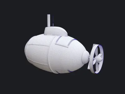 Submarine old bomb 3D model