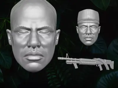 Mac Elliot Predator fan art 3D Files For Action Figures 3D print model