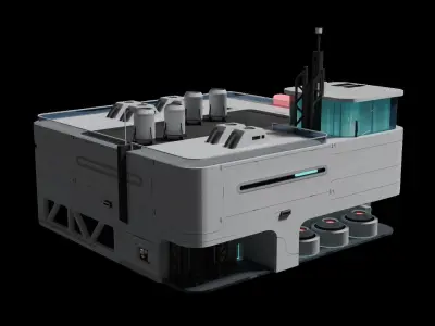 Sci-fi supermarket 3D model