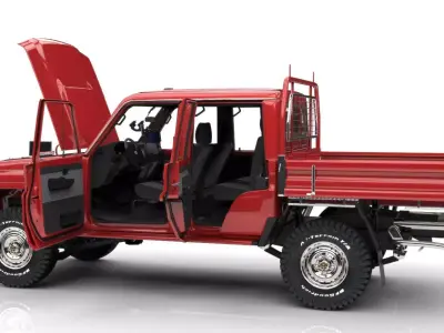 TOYOTA LAND CRUISER 4PUERTAS J79 SIN BUCHES Low-poly 3D model