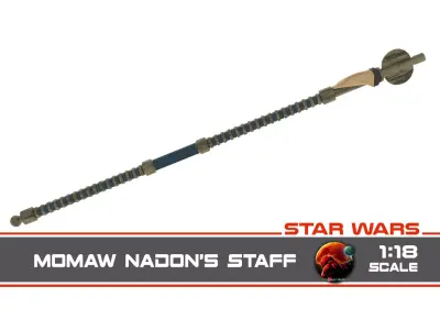 Momaw Nadons Staff 1-18 Scale Kenner Hasbro 3D print model