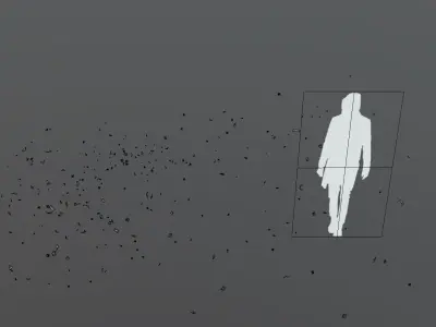 Feather Wind blows 300 feathers Low-poly 3D model