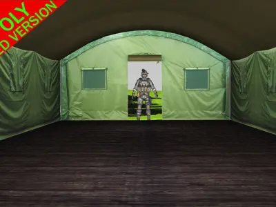 Military Tent Low-poly 3D model buy