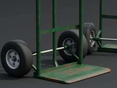 Hand Truck Low-poly 3D model 4