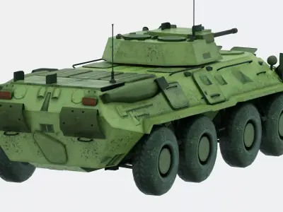 Armored Personnel Carrier Military Army APC Game Ready Low-poly 3D model