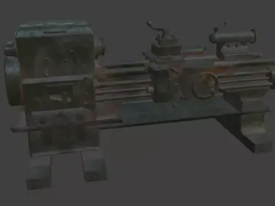 VintageLatheMachine3DModel 3D model