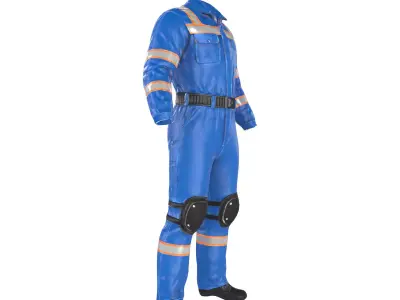 Boiler Suit- Workwear Low-poly 3D model