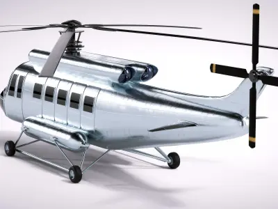 Medium Helicopter 3D model purchase
