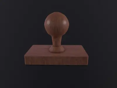 Wooden rubber 3D Model Low-poly 3D model