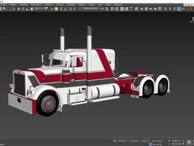 Peterbilt - 389 EXHD - Red 3D model