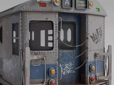 train exterior Low-poly 3D model