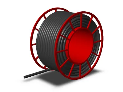 Pipe 110-10-450 on the coil Free 3D model