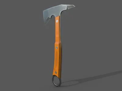 Unique industrial axe Low-poly 3D model