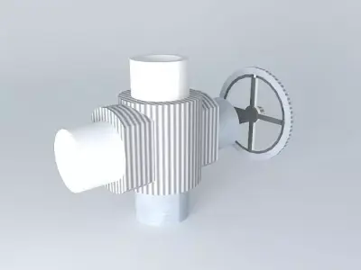 3 way valve 3D model