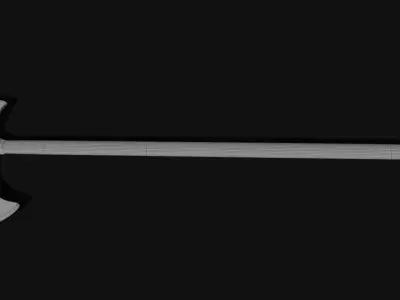 Viking axe 2 Low-poly 3D model