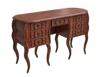 Antique Desk 01 3D model