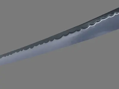 Katana model samurai sword Low-poly 3D model