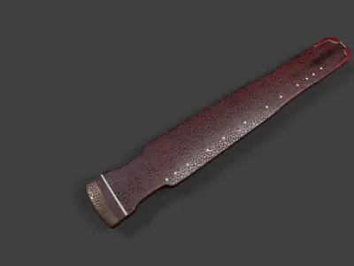 Chinese zither musical instrument Low-poly 3D model