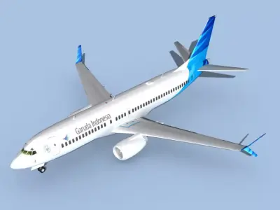 Boeing 737-800 Max Garuda Indonesia 3D model