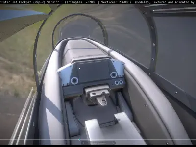 New Futuristic Jet Cockpit Wip-2 Version 1 Free 3D model