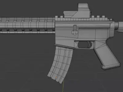 M27 Gun Weapon Low-poly 3D model