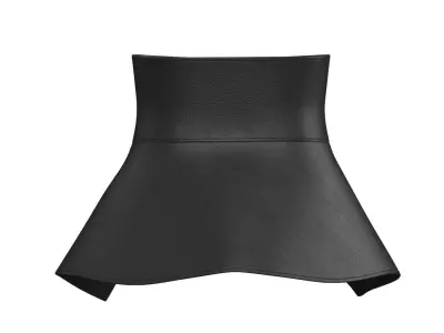Wide Black Ribbon Bustier 3D model