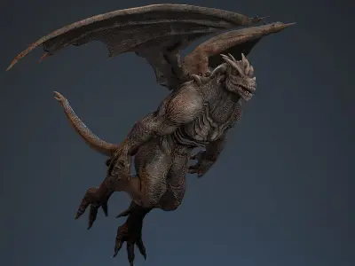 Draconid 2 Low-poly 3D model