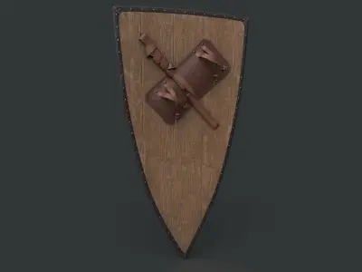 Medieval Kite Shield 3D model
