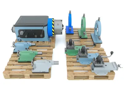 Turning Machine Tool Spare Parts - Collection 1 3D model