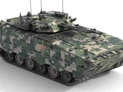 IFV ZBD-04 Chinese Tank Low-poly 3D model