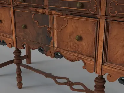 Antique Sideboard 3D model