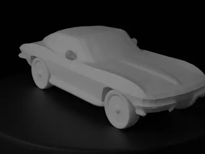 Corvette Stingray 1965 STL  Beginner Friendly 3D Print Model 3D print model