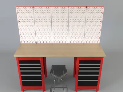 work bench 3D model purchase