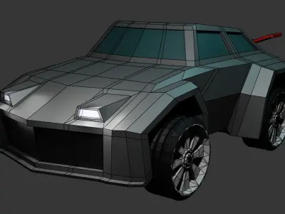 A LOW-POLY SPORT CAR Free low-poly 3D model