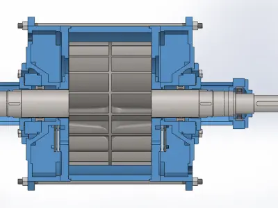 V Belt Vacuum Pump 3D model
