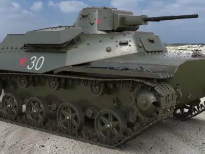 Tank T 40 Mental ray 3D model