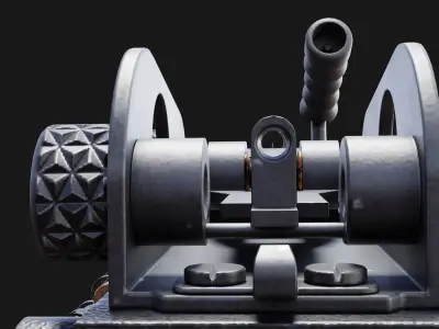 Modular M249 Saw Low-poly 3D model