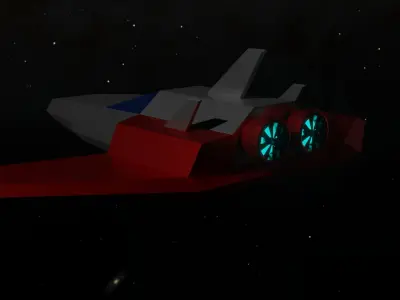 Game Ready Small Spaceship Low-poly 3D model