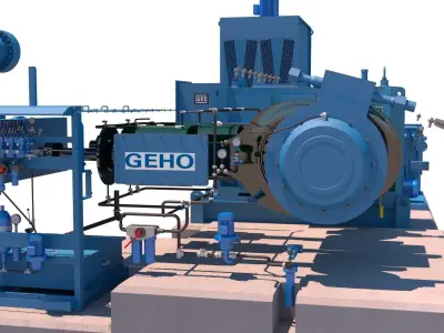 pump geho 3D model