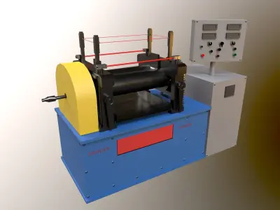Roll Mill Low-poly 3D model