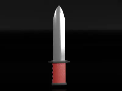 Zombie Knife Low-poly 3D model