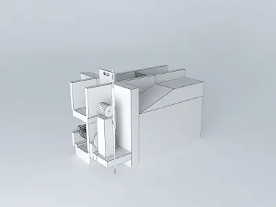 Turbine wooden box with pencil in it Free 3D model
