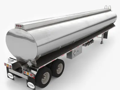 Semi-trailer container trailer 3D Model Pack