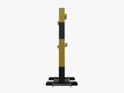 Steel Plate Storage Rack Low-poly 3D model