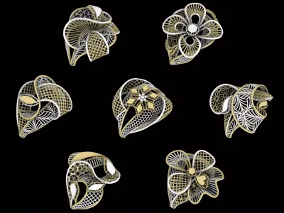 NEW 15 ULTRA LIGHT FUSION RINGS KV 16 TO 30 3D print model