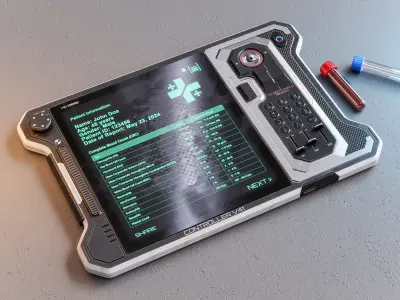 Sci-fi Controller V41 Low-poly 3D model