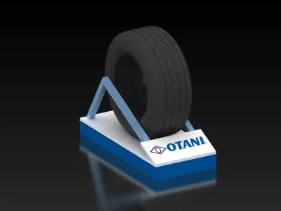 Truck Tyre Stand 3D model