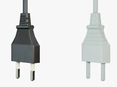 Electrical Plug Type C Low-poly 3D model